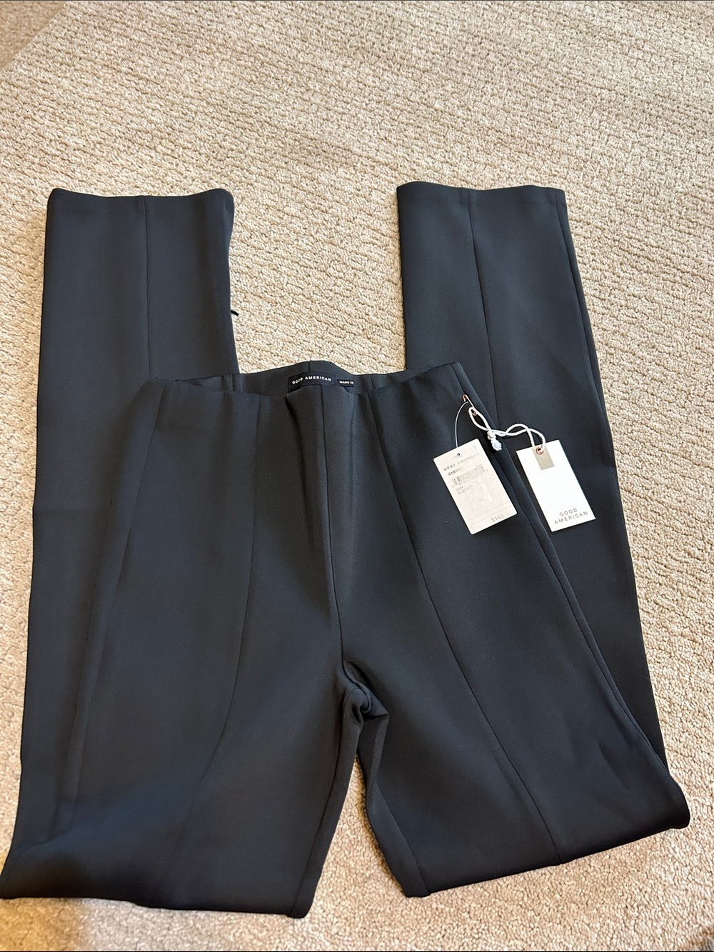 Good American Stretchy Black Trousers NWT $149 med